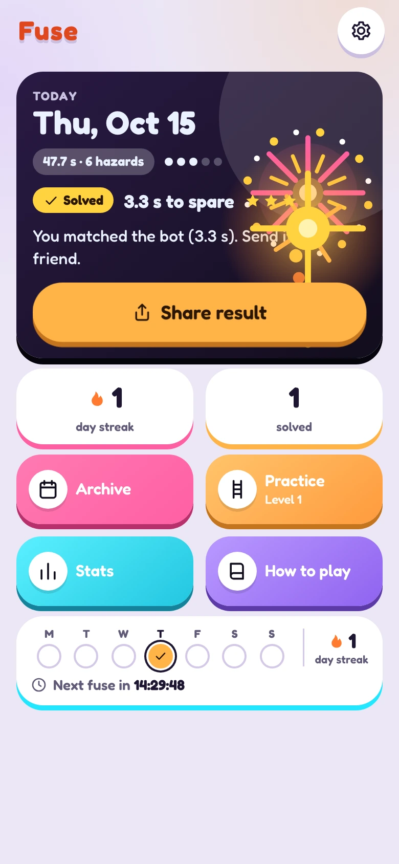 Fuse: the home screen